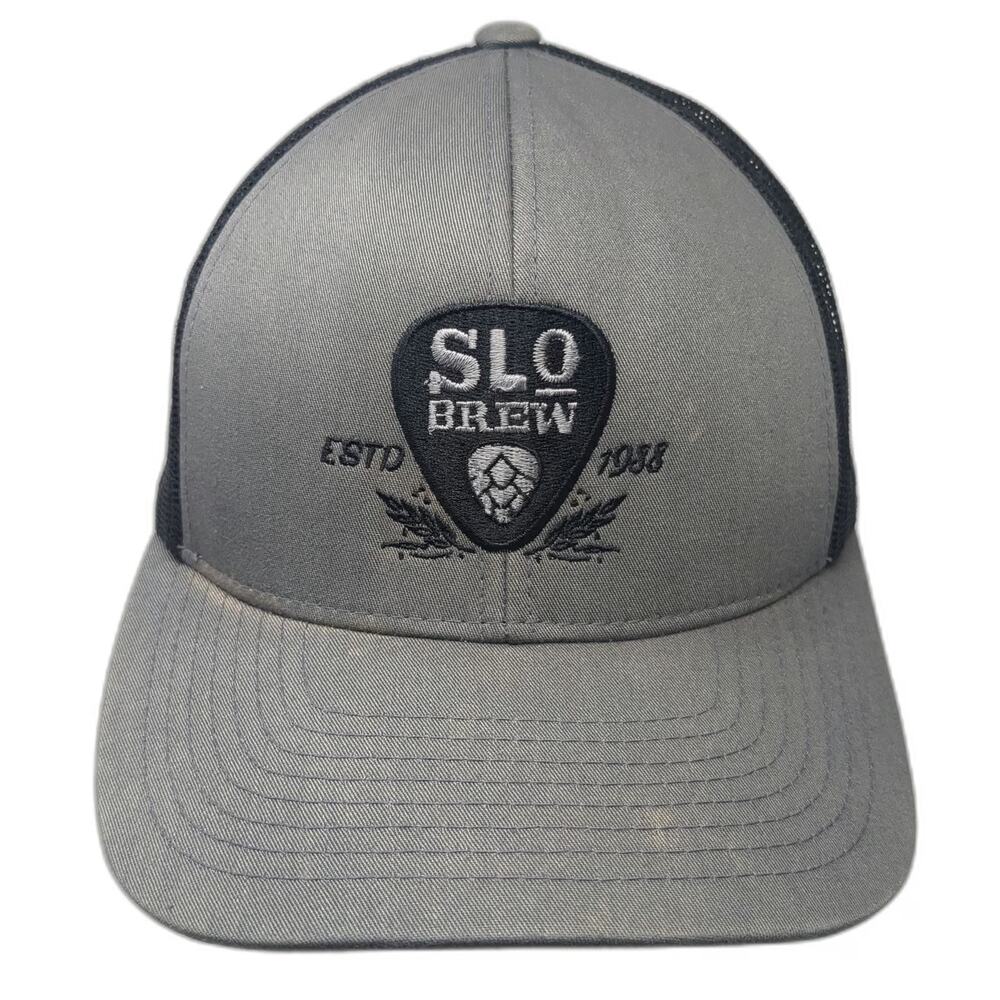 Pacific Headwear Trucker Hat Gray OSFM SLO BREW 104C Pro Model Mesh Back Snap